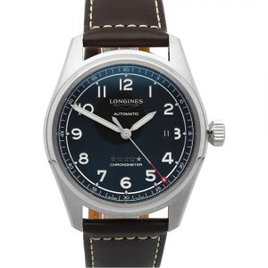 Longines Herrklocka L3.811.4.53.3 Spirit Svart/Läder Ø42 mm