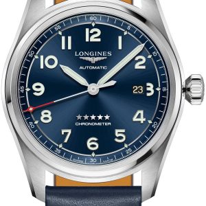 Longines Herrklocka L3.811.4.93.3 Spirit Blå/Läder Ø42 mm