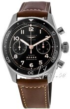 Longines Herrklocka L3.821.4.53.2 Spirit Flyback Svart/Läder Ø42 mm