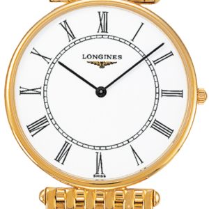 Longines Herrklocka L4.691.6.11.6 Agassiz Vit/18 karat gult guld Ø33