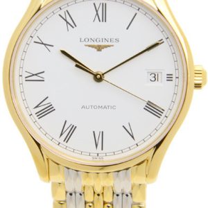 Longines Herrklocka L4.860.2.11.7 Lyre Vit/Gulguldtonat stål Ø35 mm