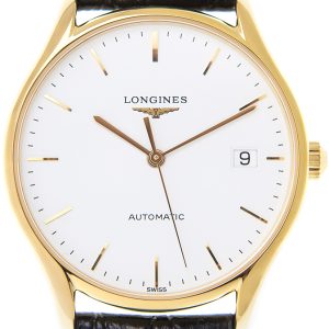 Longines Herrklocka L4.860.2.12.2 Lyre Vit/Läder Ø35 mm