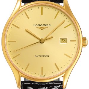 Longines Herrklocka L4.860.2.32.2 Lyre Gulguldstonad/Läder Ø35 mm