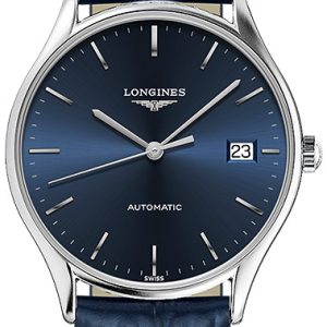 Longines Herrklocka L4.860.4.92.2 Lyre Blå/Läder Ø35 mm