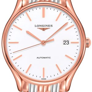 Longines Herrklocka L4.960.1.12.7 Lyre Vit/Roséguldstonat stål