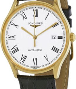 Longines Herrklocka L4.960.2.11.2 Lyre Vit/Läder Ø38.5 mm