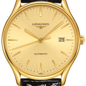 Longines Herrklocka L4.960.2.32.2 Lyre Gulguldstonad/Läder Ø38.5 mm