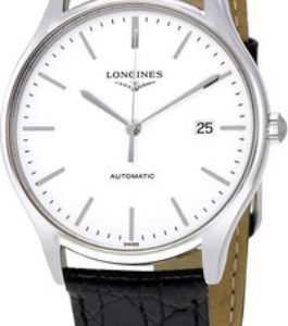 Longines Herrklocka L4.960.4.12.2 Lyre Vit/Läder Ø38.5 mm