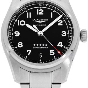 Longines L3.410.4.53.6 Spirit Svart/Stål Ø37 mm