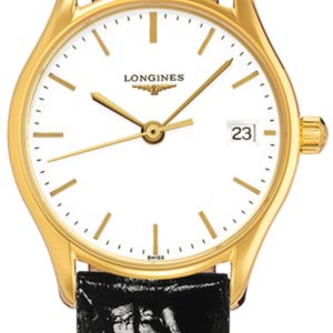 Longines Lyre Damklocka L4.259.2.12.2 Vit/Läder Ø25 mm