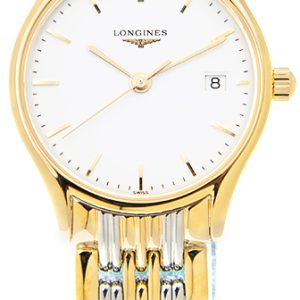 Longines Lyre Damklocka L4.259.2.12.7 Vit/Gulguldtonat stål Ø25 mm