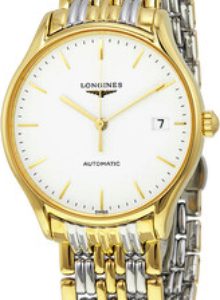 Longines Lyre Herrklocka L4.860.2.12.7 Vit/Gulguldtonat stål Ø35 mm