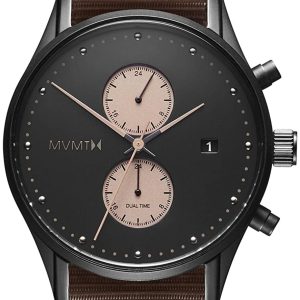 MVMT Herrklocka D-MV01-BLBR Voyager Svart/Textil Ø42 mm