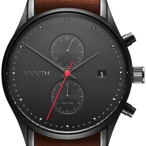 MVMT Herrklocka D-MV01-BTL2 Voyager Svart/Läder Ø42 mm