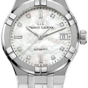 Maurice Lacroix Damklocka AI6006-SS001-170-1 Aikon Vit/Läder Ø35 mm