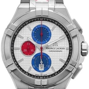 Maurice Lacroix Herrklocka AI1018-TT031-130-2 Aikon Vit/Gummi Ø44 mm