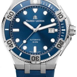 Maurice Lacroix Herrklocka AI6058-SS001-430-1 Aikon Blå/Gummi Ø43 mm