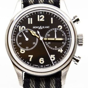 Montblanc 1858 Herrklocka 117835 Svart/Textil Ø42 mm