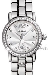 Montblanc Damklocka 101628 Star Small Diamond Vit/Stål Ø32 mm