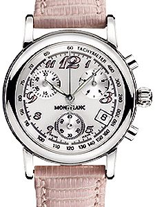 Montblanc Damklocka 101634 Star Silverfärgad/Läder Ø32 mm