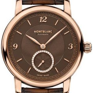 Montblanc Damklocka 118519 Star Brun/Läder Ø36 mm