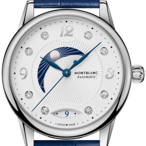 Montblanc Damklocka 127354 Boheme Vit/Läder Ø34 mm