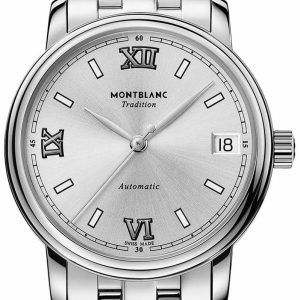 Montblanc Damklocka 127773 Tradition Silverfärgad/Stål Ø32 mm