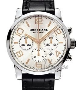 Montblanc Herrklocka 101549 Timewalker Chronograph Vit/Läder Ø43 mm