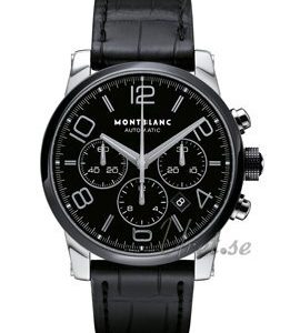 Montblanc Herrklocka 102365 Timewalker Chronograph Svart/Läder Ø43