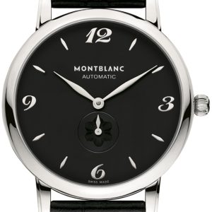 Montblanc Herrklocka 107072 Star Svart/Läder Ø39 mm