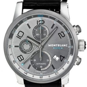 Montblanc Herrklocka 107339 Timewalker Grå/Läder Ø43 mm