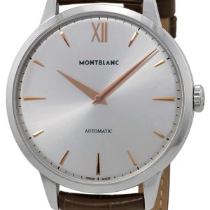 Montblanc Herrklocka 110695 Meisterstück Silverfärgad/Läder Ø41 mm