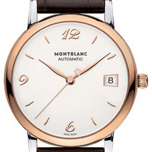 Montblanc Herrklocka 112145 Star Champagnefärgad/Läder Ø39 mm