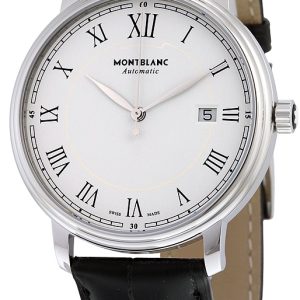 Montblanc Herrklocka 112609 Tradition Vit/Läder Ø40 mm