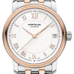 Montblanc Herrklocka 114369 Meisterstück Vit/18 karat roséguld Ø32