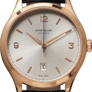 Montblanc Herrklocka 114869 Heritage Silverfärgad/Läder Ø40 mm