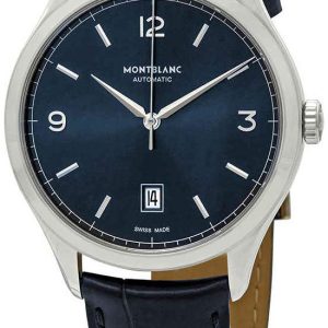 Montblanc Herrklocka 116481 Heritage Blå/Läder Ø40 mm