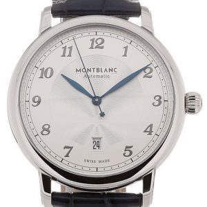 Montblanc Herrklocka 117575 Star Silverfärgad/Läder Ø42 mm