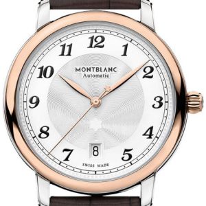 Montblanc Herrklocka 117577 Star Legacy Silverfärgad/Läder Ø39 mm