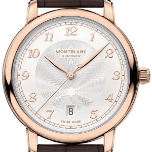 Montblanc Herrklocka 117579 Star Legacy Silverfärgad/Läder Ø39 mm