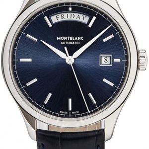 Montblanc Herrklocka 118225 Heritage Blå/Läder Ø38 mm