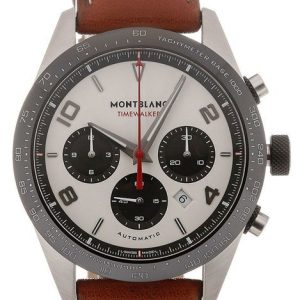 Montblanc Herrklocka 118488 Timewalker Vit/Läder Ø43 mm