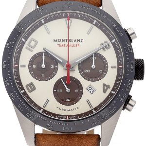 Montblanc Herrklocka 118491 Timewalker Beige/Läder Ø43 mm