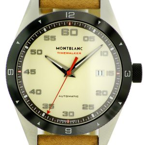 Montblanc Herrklocka 118494 Timewalker Antikvit/Läder Ø41 mm