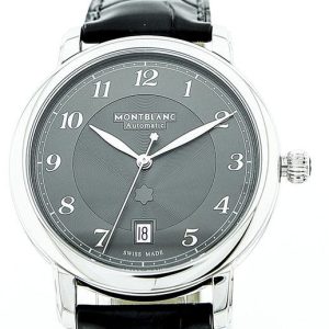 Montblanc Herrklocka 118517 Star Grå/Läder Ø39 mm