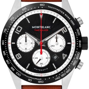 Montblanc Herrklocka 119942 Timewalker Svart/Läder Ø43 mm