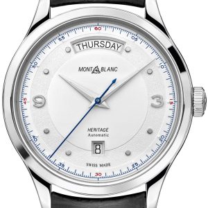 Montblanc Herrklocka 119947 Heritage Silverfärgad/Läder Ø39 mm