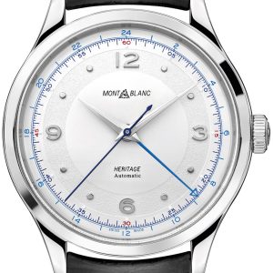 Montblanc Herrklocka 119948 Heritage Silverfärgad/Läder Ø40 mm