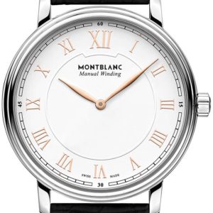 Montblanc Herrklocka 119962 Tradition Vit/Läder Ø40 mm