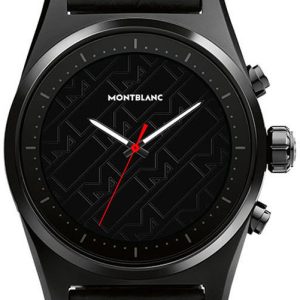 Montblanc Herrklocka 129122 Summit Svart/Läder Ø43 mm